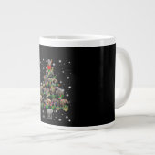 Elephant Weihnachtsbaum bedeckt durch Blitzlicht Jumbo-Tasse (Vorderseite Rechts)