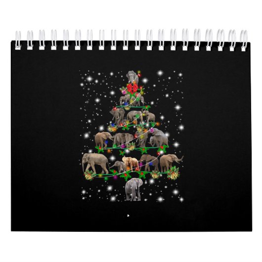 Elephant Weihnachtsbaum bedeckt durch Blitzlicht Kalender (Titelbild)