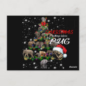 Elephant Weihnachtsbaum bedeckt durch Blitzlicht Postkarte (Rückseite)