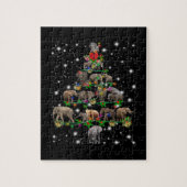Elephant Weihnachtsbaum bedeckt durch Blitzlicht Puzzle (Vertikal)