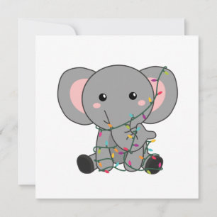 Elephant Weihnachtsschnee Wintertiere Elefanten Einladung