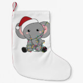Elephant Weihnachtsschnee Wintertiere Elefanten Kleiner Weihnachtsstrumpf (Vorderseite)