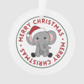 Elephant Weihnachtsschnee Wintertiere Elefanten O Ornament (Vorderseite)