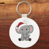 Elephant Weihnachtsschnee Wintertiere Elefanten Schlüsselanhänger (Vorderseite)