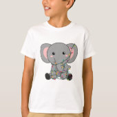 Elephant Weihnachtsschnee Wintertiere Elefanten T-Shirt (Vorderseite)
