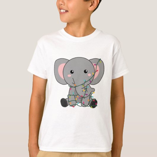 Elephant Weihnachtsschnee Wintertiere Elefanten T-Shirt (Vorderseite)