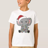 Elephant Weihnachtsschnee Wintertiere Elefanten T-Shirt (Vorderseite)