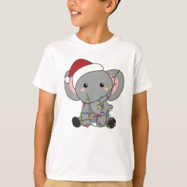 Elephant Weihnachtsschnee Wintertiere Elefanten T-Shirt