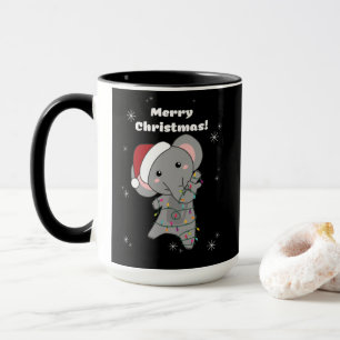 Elephant Weihnachtsschnee Wintertiere Elefanten Tasse