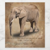 ELEPHANT WEINETIKETT (Einzelnes Label)