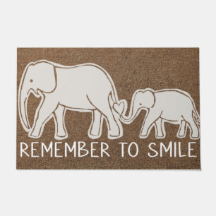 Elephant Welcome Doormat   Elephant Lover Mat Fußmatte