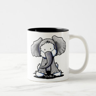 Elephant Westie Terrier Zweifarbige Tasse