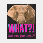 Elephant What Did You Just Say? Fleecedecke (Vorderseite)