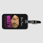 Elephant What Did You Just Say? Gepäckanhänger (Vorderseite (Horizontal))