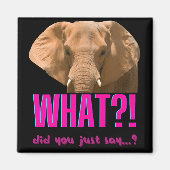 Elephant What Did You Just Say? Magnet (Vorne)