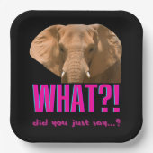 Elephant What Did You Just Say? Pappteller (Vorderseite)