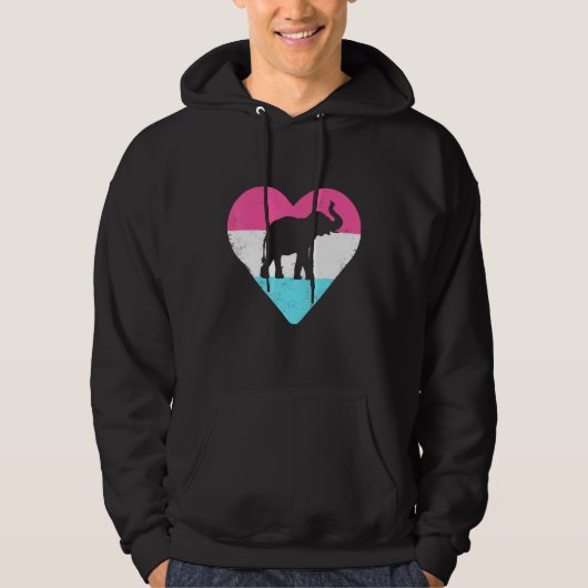Elephant Who Loves Animals 6 Hoodie (Vorderseite)
