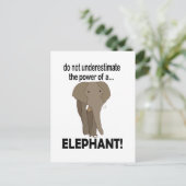 Elephant Wild Animal Funny Elephant Postkarte (Stehend Vorderseite)