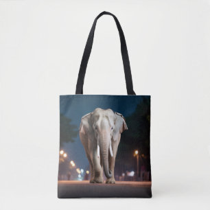 Elephant Wildlife Animal on Street Out Tasche
