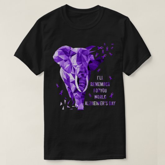 Elephant wird sich für Sie daran erinnern, Welt Al T-Shirt (Design vorne)