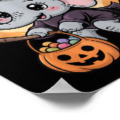 Elephant Witch Hat Pumpkin Halloween Costume Men W Poster (Ecke)