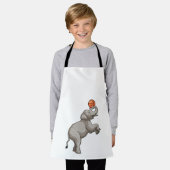 Elephant with Basketball Schürze (Getragen)