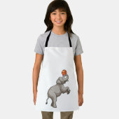 Elephant with Basketball Schürze (Insitu)