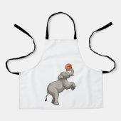Elephant with Basketball Schürze (Vorderseite)