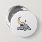 Elephant with Moon Button (Vorne & Hinten)
