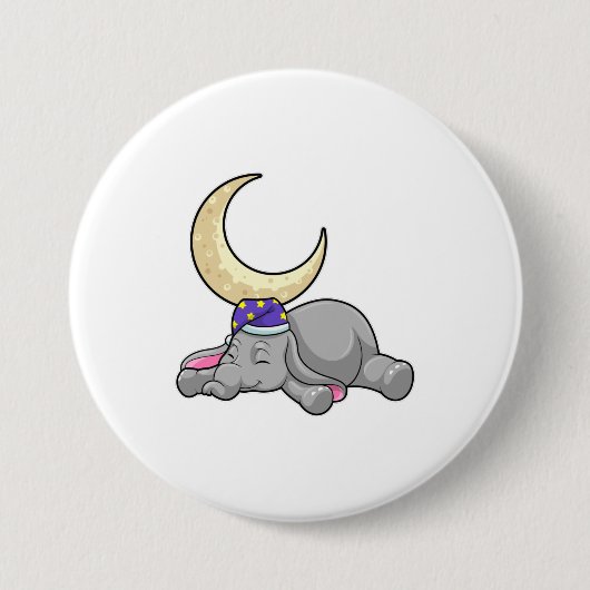 Elephant with Moon Button (Vorderseite)