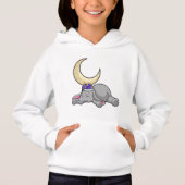 Elephant with Moon Hoodie (Vorderseite)