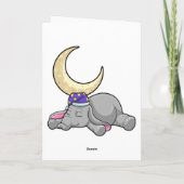 Elephant with Moon Karte (Rückseite)