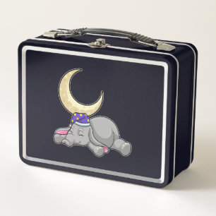 Elephant with Moon Metall Brotdose