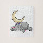 Elephant with Moon Puzzle (Vertikal)