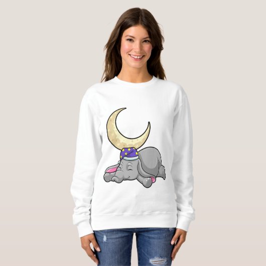 Elephant with Moon Sweatshirt (Vorne ganz)