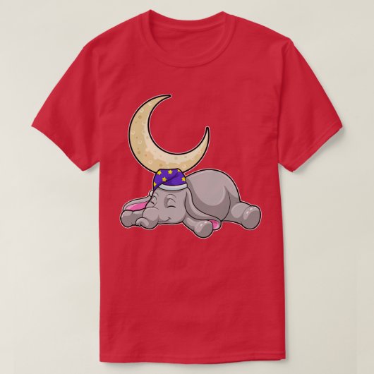 Elephant with Moon T-Shirt (Design vorne)