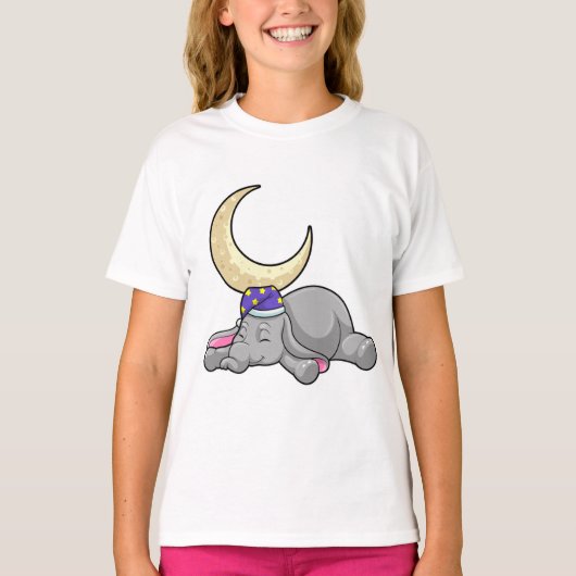 Elephant with Moon T-Shirt (Vorderseite)