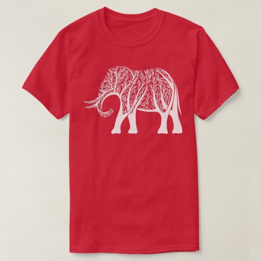 Elephant With Tree Elephant Lover Zookeeper Gift E T-Shirt (Design vorne)