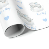 Elephant Wrapping Paper (Blue Personalisiert Cloud Geschenkpapier (Rolleneckpunkt)