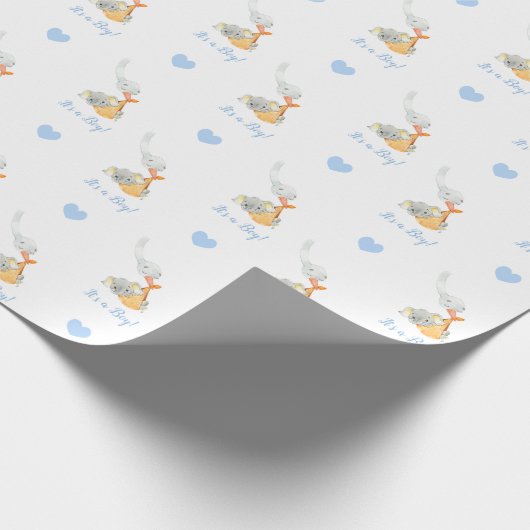 Elephant Wrapping Paper (Blue Personalisierte) Sto Geschenkpapier (Ecke)
