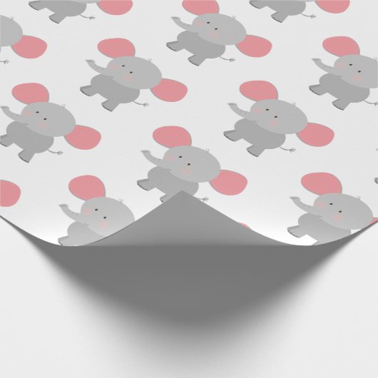 Elephant Wrapping Paper Boy Girl Geschenkpapier (Ecke)