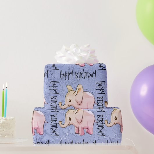 Elephant Wrapping Paper Geschenkpapier (Partygeschenke)