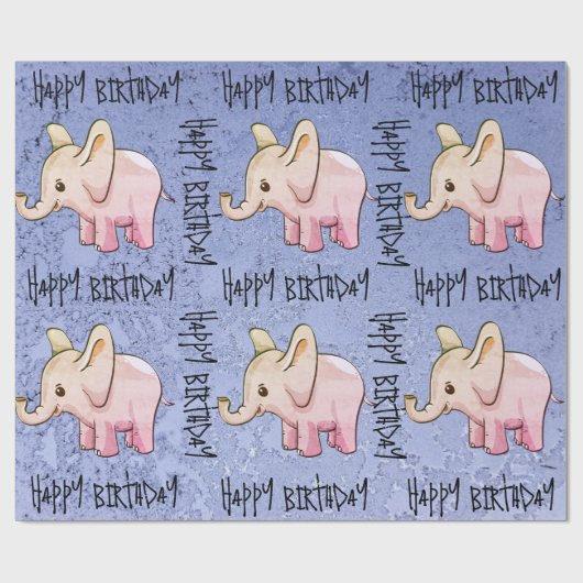 Elephant Wrapping Paper Geschenkpapier (Flach)
