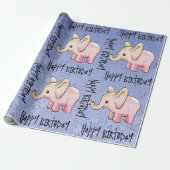 Elephant Wrapping Paper Geschenkpapier (Ungerollt)