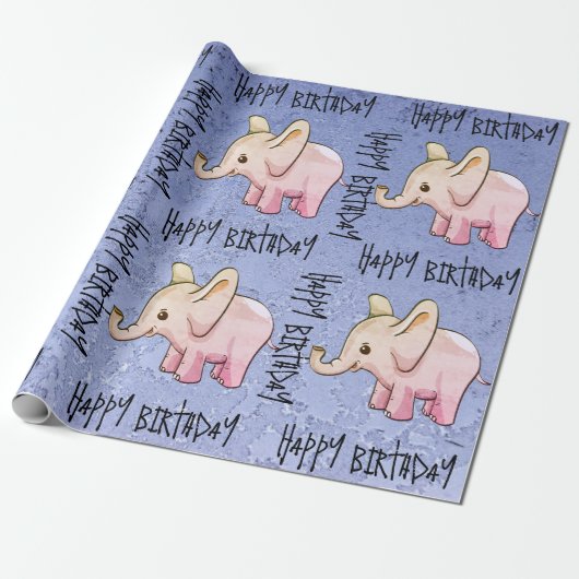 Elephant Wrapping Paper Geschenkpapier (Ungerollt)