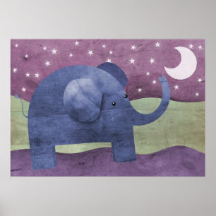 Elephant wünscht sich einen Stern - Plakatdrucke Poster