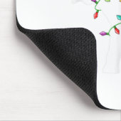 Elephant Xmas Lighting Funny Weihnachtsmannmütze E Mousepad (Ecke)