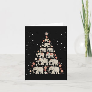 Elephant Xmas Tree Elephant Weihnachtsbaum Heirate Karte