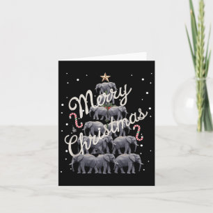 Elephant Xmas Tree Elephant Weihnachtsbaum Heirate Karte