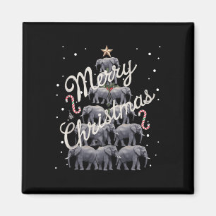 Elephant Xmas Tree Elephant Weihnachtsbaum Heirate Magnet